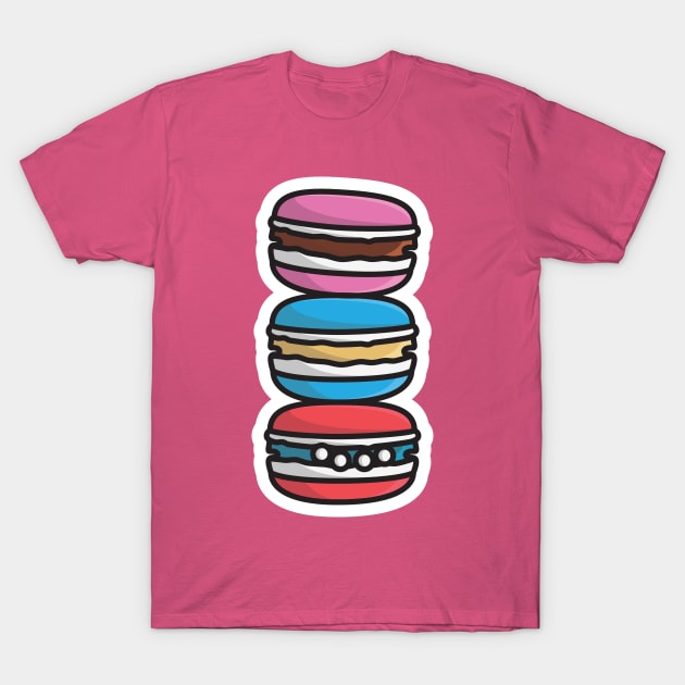 Set of Donuts with Icing Sticker vector illustration. Food objects icon concept. Set of colorful glossy donuts with glaze and powder sticker vector design with shadow. T-Shirt by AlviStudio